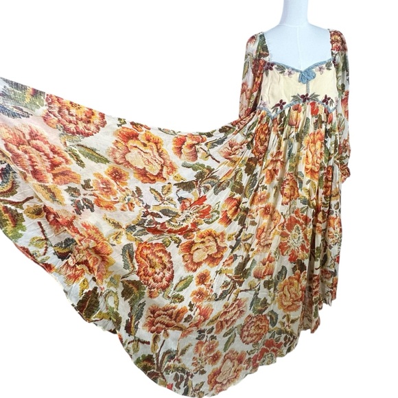 Free People Ethereal Bohemian Renaissance Timeless Tapestry Maxi Dress XL NWT - Picture 12 of 17